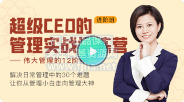 伟大管理的12级阶梯第10期·超级CEO的管理实战训练营价值1980元-百度云下载-课神