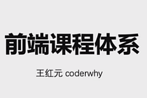 Web前端-王红元 coderwhy web前端课程体系课 313集完整无删减版