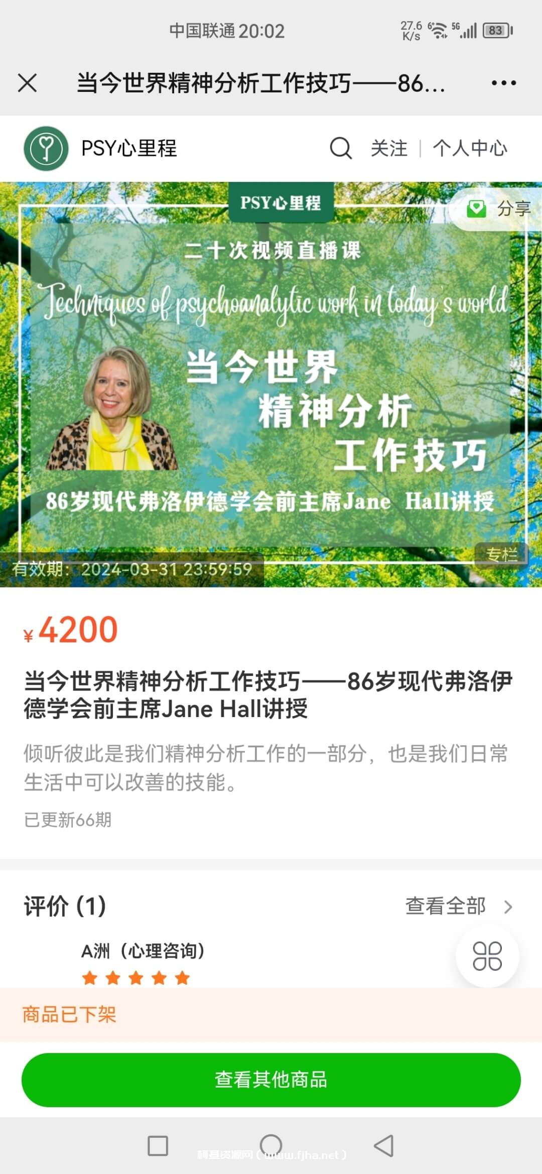 【完结】当今世界精神分析工作技巧——86岁现代弗洛伊德学会前主席Jane Hall讲授